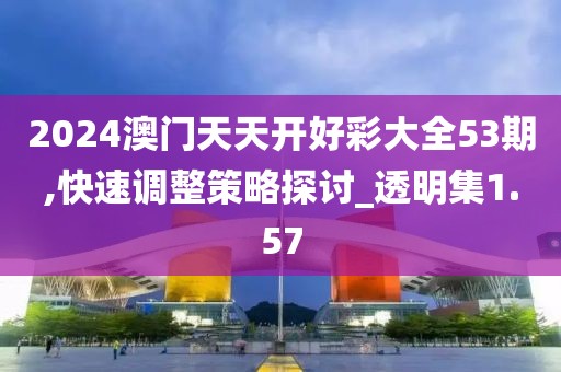 2024澳门天天开好彩大全53期,快速调整策略探讨_透明集1.57