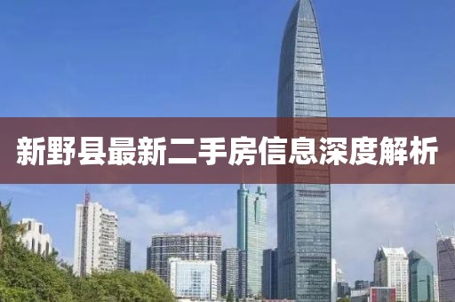 新野县最新二手房信息深度解析