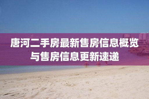 唐河二手房最新售房信息概览与售房信息更新速递