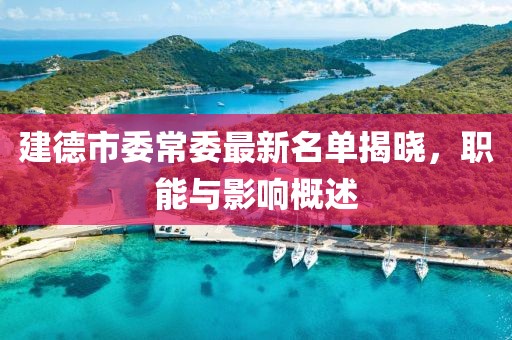 建德市委常委最新名单揭晓，职能与影响概述