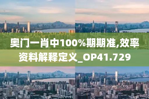 奥门一肖中100%期期准,效率资料解释定义_OP41.729