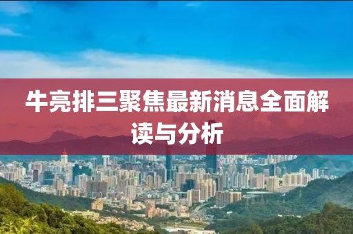 牛亮排三聚焦最新消息全面解读与分析