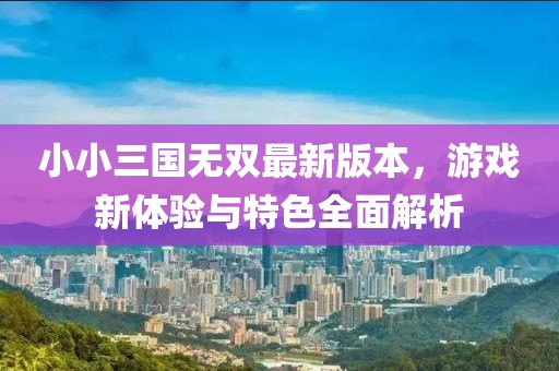 小小三国无双最新版本，游戏新体验与特色全面解析