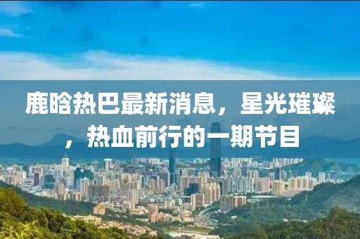 鹿晗热巴最新消息，星光璀璨，热血前行的一期节目