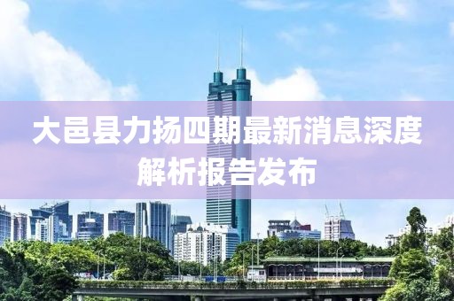 大邑县力扬四期最新消息深度解析报告发布
