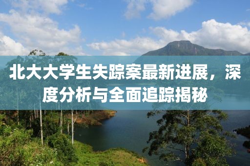 北大大学生失踪案最新进展，深度分析与全面追踪揭秘