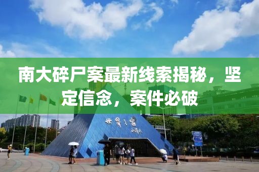 南大碎尸案最新线索揭秘，坚定信念，案件必破