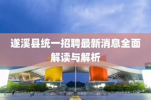 遂溪县统一招聘最新消息全面解读与解析