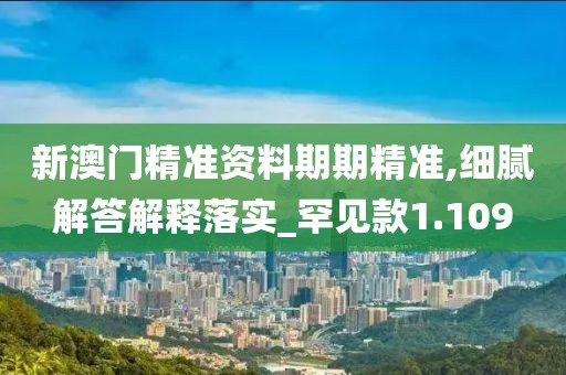 新澳门精准资料期期精准,细腻解答解释落实_罕见款1.109