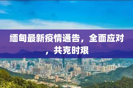 缅甸最新疫情通告，全面应对，共克时艰