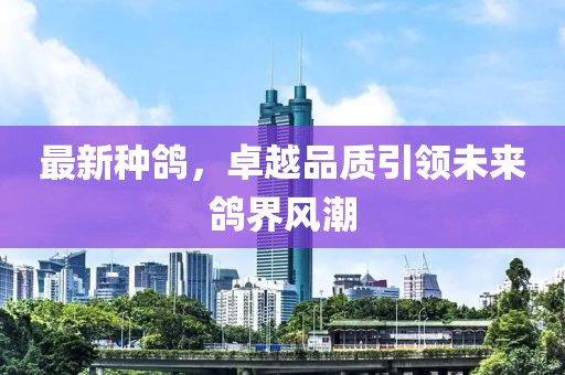 最新种鸽，卓越品质引领未来鸽界风潮