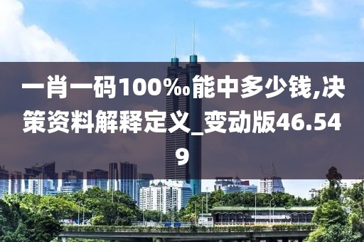 一肖一码100‰能中多少钱,决策资料解释定义_变动版46.549