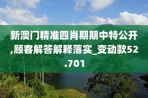 新澳门精准四肖期期中特公开,顾客解答解释落实_变动款52.701