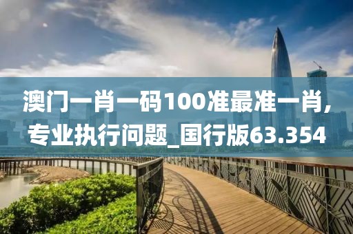 澳门一肖一码100准最准一肖,专业执行问题_国行版63.354