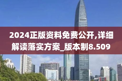 2024正版资料免费公开,详细解读落实方案_版本制8.509