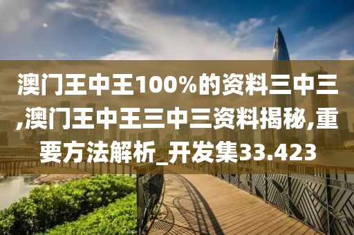 澳门王中王100%的资料三中三,澳门王中王三中三资料揭秘,重要方法解析_开发集33.423