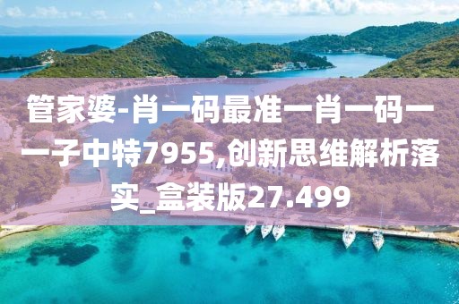 管家婆-肖一码最准一肖一码一一子中特7955,创新思维解析落实_盒装版27.499