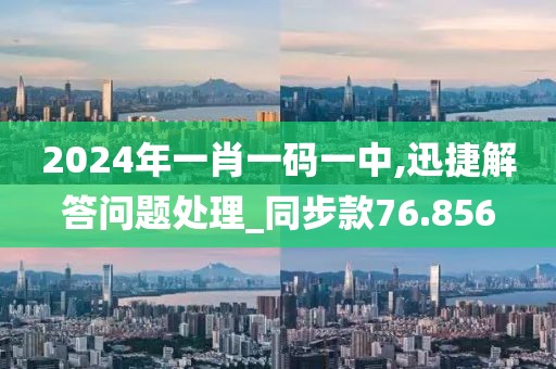 2024年一肖一码一中,迅捷解答问题处理_同步款76.856