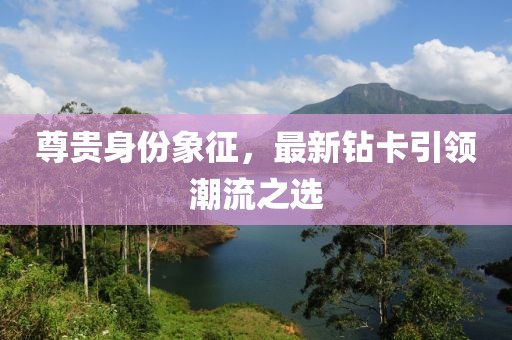 尊贵身份象征，最新钻卡引领潮流之选