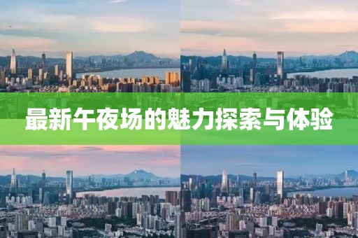 最新午夜场的魅力探索与体验