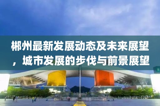 郴州最新发展动态及未来展望，城市发展的步伐与前景展望