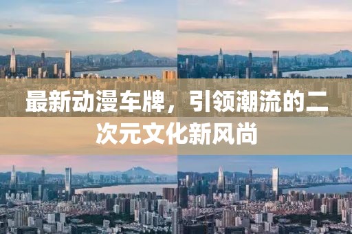 最新动漫车牌，引领潮流的二次元文化新风尚
