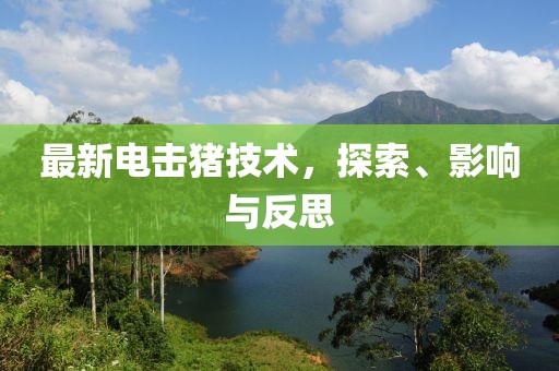 最新电击猪技术，探索、影响与反思