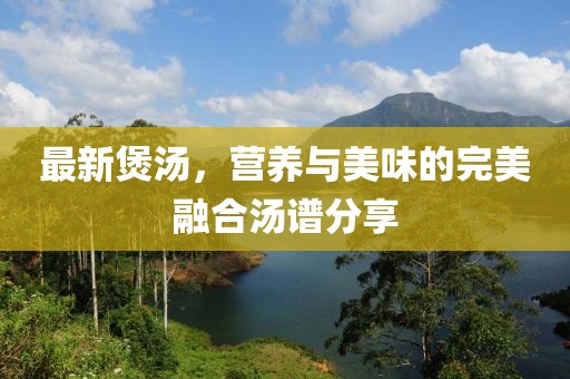 最新煲汤，营养与美味的完美融合汤谱分享