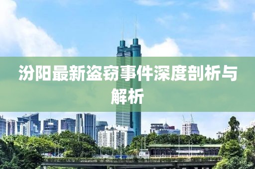汾阳最新盗窃事件深度剖析与解析