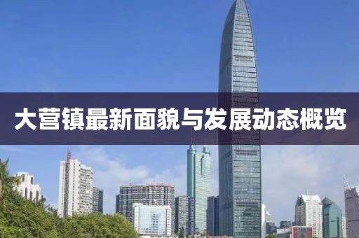 大营镇最新面貌与发展动态概览