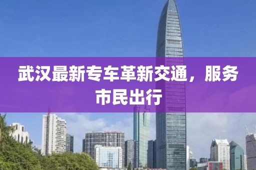 武汉最新专车革新交通，服务市民出行