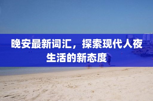 晚安最新词汇，探索现代人夜生活的新态度