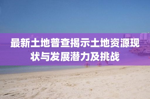 最新土地普查揭示土地资源现状与发展潜力及挑战