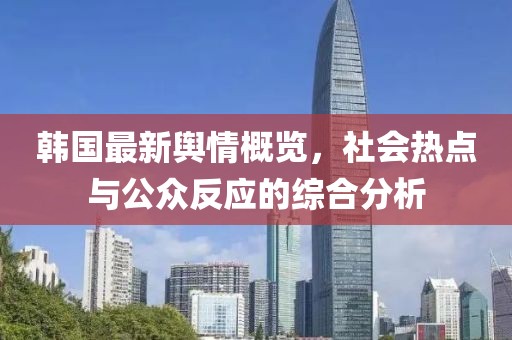韩国最新舆情概览，社会热点与公众反应的综合分析