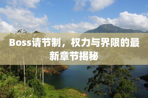 Boss请节制，权力与界限的最新章节揭秘