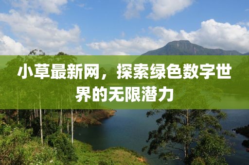 小草最新网，探索绿色数字世界的无限潜力