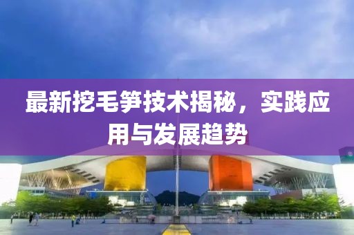 最新挖毛笋技术揭秘，实践应用与发展趋势