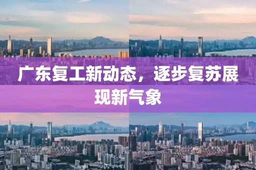 广东复工新动态，逐步复苏展现新气象