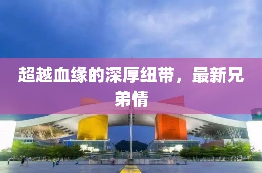 超越血缘的深厚纽带，最新兄弟情
