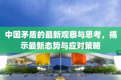 中国矛盾的最新观察与思考，揭示最新态势与应对策略