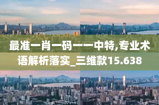 最准一肖一码一一中特,专业术语解析落实_三维款15.638