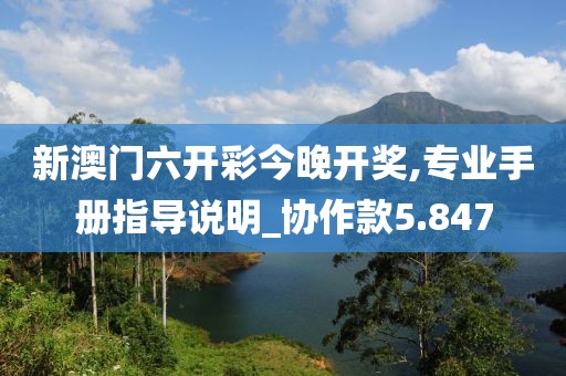 新澳门六开彩今晚开奖,专业手册指导说明_协作款5.847