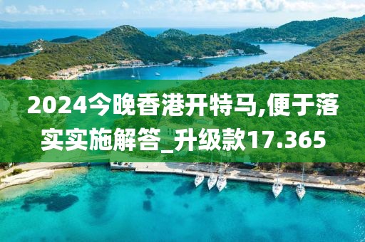 2024今晚香港开特马,便于落实实施解答_升级款17.365