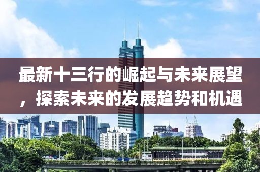 最新十三行的崛起与未来展望，探索未来的发展趋势和机遇