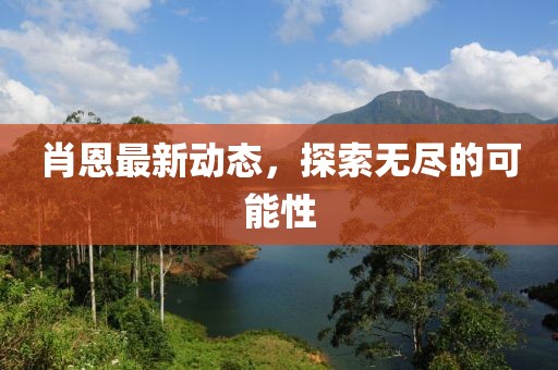 肖恩最新动态，探索无尽的可能性