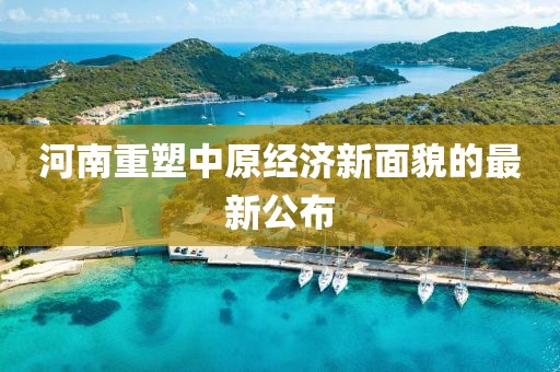 河南重塑中原经济新面貌的最新公布