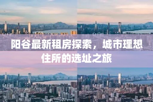 阳谷最新租房探索，城市理想住所的选址之旅