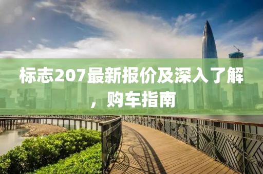 标志207最新报价及深入了解，购车指南