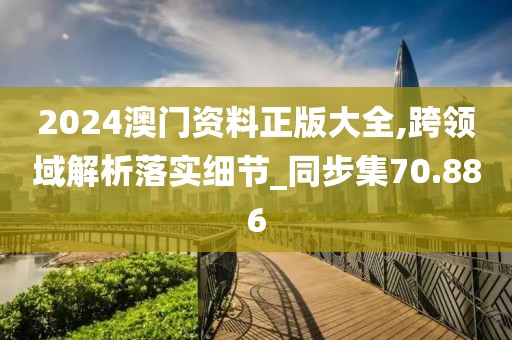 2024澳门资料正版大全,跨领域解析落实细节_同步集70.886