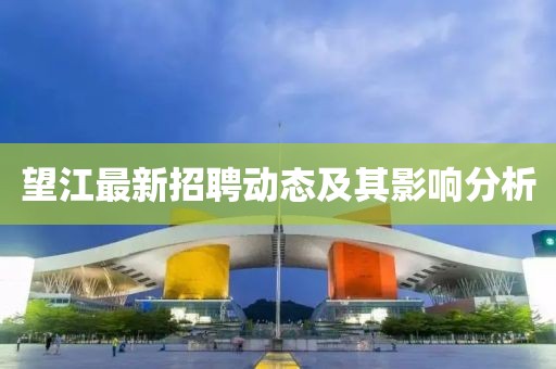 望江最新招聘动态及其影响分析